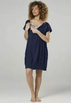 Happy Mama Maternity And Breastfeeding Nightshirt - Jerseyjurk - Grey Melange -Happy Mama Verkoop 00f59162e9a547a2add0718a4c46c823