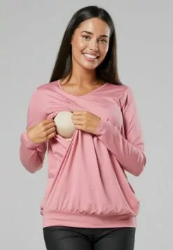 Happy Mama Layered- Longsleeve - Dusky Pink -Happy Mama Verkoop 0182ceefcc974caeaf84c4d677fa0084