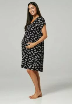 Happy Mama Maternity Hospital Set - Nachtjapon - Black With Butterflies -Happy Mama Verkoop 04e445c5a23f4396a81ddde5861bf5b6