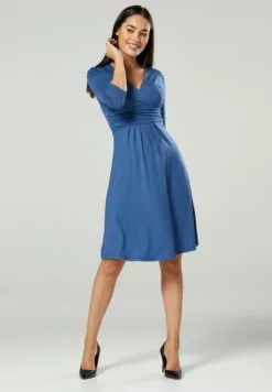 Happy Mama 3/4 Sleeve V-Neck- Jerseyjurk - Blue Jeans 11 Happy Mama 3/4 Sleeve V-Neck- Jerseyjurk - Blue Jeans -Happy Mama Verkoop 05f4af2fef5544fbb7e97be693c4c93e