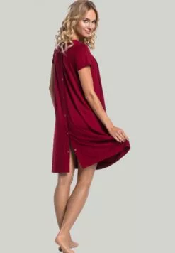 Happy Mama Labor Delivery Hospital Breastfeeding - Nachtjapon - Crimson -Happy Mama Verkoop 07c270a98fc64c568107db039fc98aa7