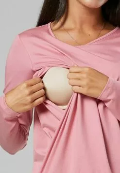 Happy Mama Layered- Longsleeve - Dusky Pink -Happy Mama Verkoop 081db81e9c6344e59445e642c1bba3f0