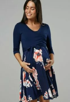 Happy Mama Jurk - Dark-Blue Denim -Happy Mama Verkoop 0829e0a45ece44c08aafbe5ec95920ee