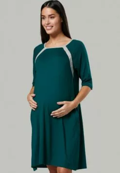 Happy Mama Nursing Delivery Hospital - Nachtjapon - Dark Green -Happy Mama Verkoop 0a6596fbe7254a1a80b40793544647a1