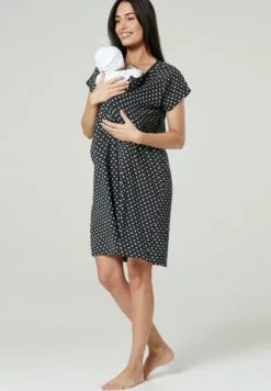 Happy Mama Set - Nachtjapon - Black Graphite Melange Hearts -Happy Mama Verkoop 0d93fa32212b4b6b82f3aca6a2c9d12b