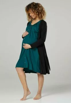 Happy Mama Maternity Hospital Set - Nachtjapon - Dark Green & Black -Happy Mama Verkoop 0db1e4baaa8148c7b6e9dba204130d10