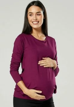 Happy Mama Layered- Longsleeve - Plum -Happy Mama Verkoop 0ead559c1be2467daa4e36f03ff306f8