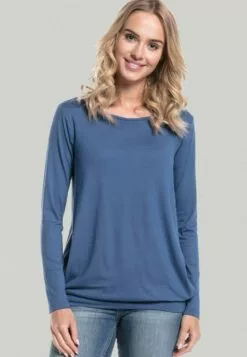Happy Mama Layered- Longsleeve - Blue Jeans