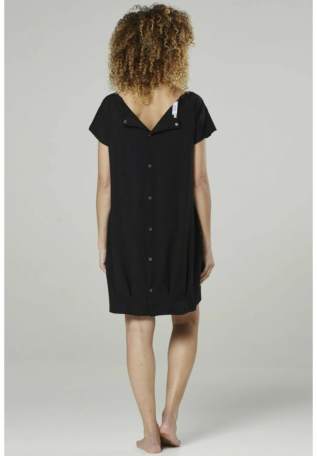 Happy Mama Maternity And Breastfeeding Nightshirt - Jerseyjurk - Black 5 Happy Mama Maternity And Breastfeeding Nightshirt - Jerseyjurk - Black - Afbeelding 3