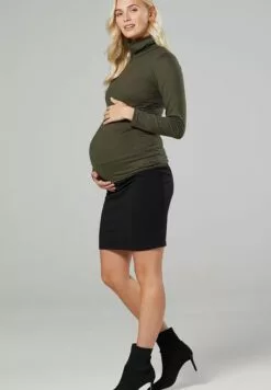 Happy Mama Maternity Nursing Layered Long Sleeve- Longsleeve - Khaki