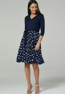 Happy Mama Jurk - Navy & Navy With Dots 11 Happy Mama Jurk - Navy & Navy With Dots -Happy Mama Verkoop 13c32d08e6324f9ab77acc2922e908ec