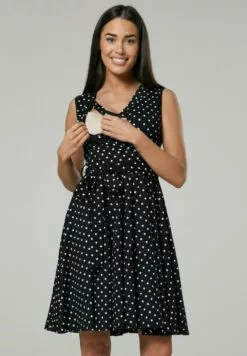 Happy Mama Jerseyjurk - Black With Dots -Happy Mama Verkoop 13fe13dffcdf47cc8dcc5a13b2a15bc8