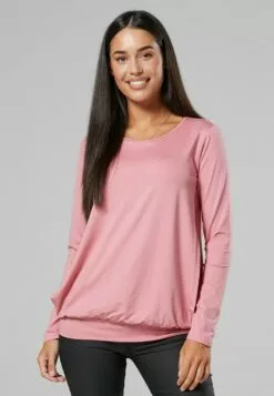 Happy Mama Layered- Longsleeve - Dusky Pink