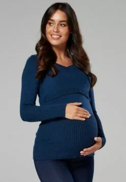 Happy Mama Trui - Blue/Grey -Happy Mama Verkoop 1730b0ec67c04edfb30fd0244892dd99