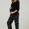 Happy Mama Set - Pyjama - Black Black With Stars -Happy Mama Verkoop 180015aee08b403592eab07d096f4696