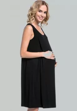 Happy Mama Maternity Nursing- Nachtjapon - Blac