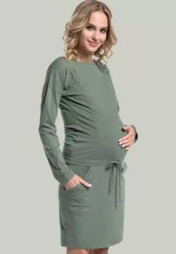 Happy Mama Jurk - Olive Melange