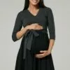 Happy Mama Jurk - Graphite Melange & Black -Happy Mama Verkoop 1cbab09b610a4f768bf3952bd1971072