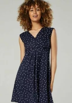 Happy Mama Jurk - Navy With Small White Dots -Happy Mama Verkoop 1eba3a6b0ae04a70900009a99b351ef7