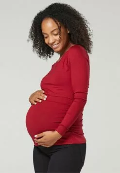 Happy Mama Maternity Nursing- Longsleeve - Crimson -Happy Mama Verkoop 2021ff9a318e4284ab6b4b57e54854ff