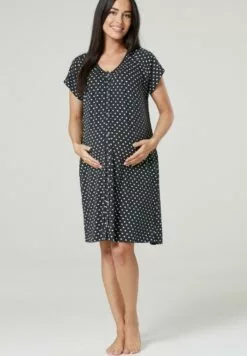 Happy Mama Set - Nachtjapon - Black Graphite Melange Hearts -Happy Mama Verkoop 205b25a541a94b3eae13f83d560b6130