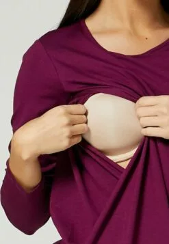 Happy Mama Layered- Longsleeve - Plum -Happy Mama Verkoop 21bb2e60c85b43e39e1b25b3a734577c