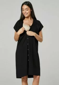 Happy Mama 2Pack- Nachtjapon - Black /Graphite -Happy Mama Verkoop 23985dc9cd094b35820a01785113c608