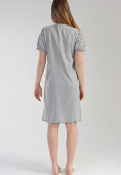 Happy Mama Maternity Nursing Buttoned - Nachtjapon - GraphiteMelange -Happy Mama Verkoop 240a352c5c174495afaa7044e40f1e45