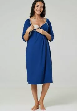 Happy Mama Nursing Delivery Hospital - Nachtjapon - Blue Grey -Happy Mama Verkoop 246fc4baf5de465d808d5ab416810424