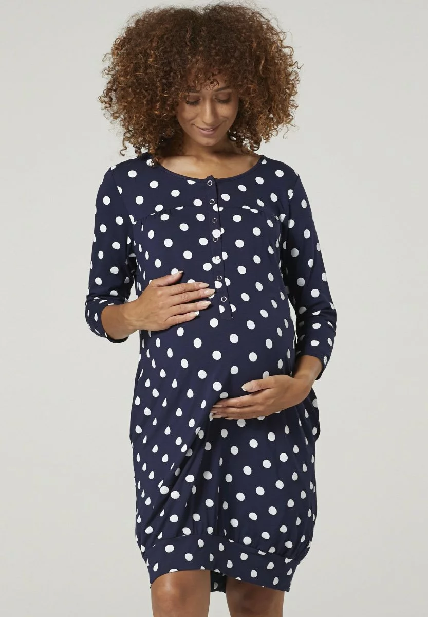 Happy Mama Nachtjapon - Navy With Dots 3 Happy Mama Nachtjapon - Navy With Dots