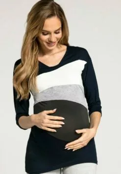 Happy Mama Longsleeve - Off White Light Grey Melange