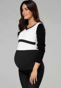 Happy Mama Trui - Graphite & White -Happy Mama Verkoop 313e1310827046b5a327e4f570a88896