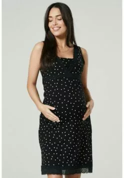 Happy Mama Sold Separately - Nachtjapon - Nightdress - Black Dots -Happy Mama Verkoop 33c1d169f5554196a0715e985a725ad7