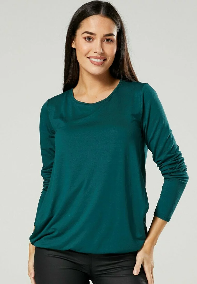 Happy Mama Layered- Longsleeve - Dark Green 3 Happy Mama Layered- Longsleeve - Dark Green