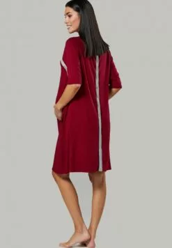 Happy Mama Nursing Delivery Hospital - Nachtjapon - Crimson -Happy Mama Verkoop 35485a0b0799482180ad92b707bc11ae
