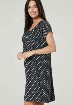 Happy Mama Set - Nachtjapon - Black Graphite Melange Hearts -Happy Mama Verkoop 36837f73285041bdaab9232ddd17947c