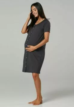 Happy Mama Maternity Breastfeeding 2-Pack - Nachtjapon - Navy Graphite -Happy Mama Verkoop 380abcd0407542759b23e805079e8782