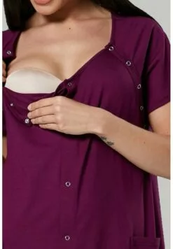 Happy Mama Labour - Nachtjapon - Plum -Happy Mama Verkoop 38500002c9df4e1bb0046bed2996b237