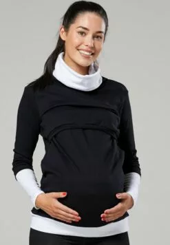 Happy Mama Maternity - Sweater - BlackWhite