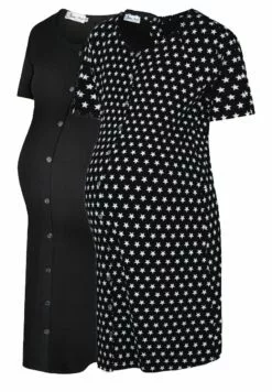 Happy Mama Maternity Breastfeeding 2-Pack - Nachtjapon - Black Black With Stars -Happy Mama Verkoop 3e6f10519c564efc93c23efe3f51fbb3