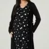Happy Mama Set - Nachtjapon - Black With Stars -Happy Mama Verkoop 41cf977b7758405fa504ec2a31d31538