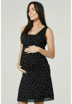 Happy Mama Sold Separately - Nachtjapon - Nightdress - Black Dots -Happy Mama Verkoop 442327cc76b84d66aaf500d5acb58201