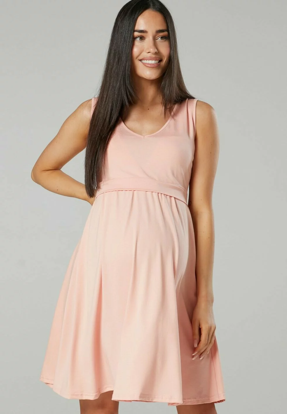 Happy Mama Summer- Jerseyjurk - Apricot 3 Happy Mama Summer- Jerseyjurk - Apricot