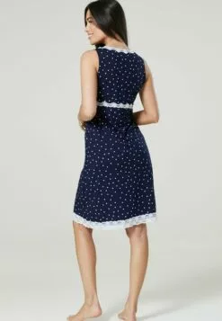 Happy Mama Sold Separately - Nachtjapon - Nightdress - Navy Dots -Happy Mama Verkoop 4ca36e9080b04a12ab3b30351c76072e