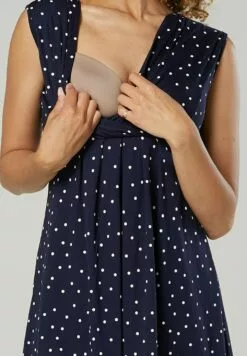 Happy Mama Jurk - Navy With Small White Dots -Happy Mama Verkoop 4ce74e90e71c418e8529b408d24aff46
