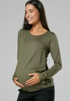 Happy Mama Layered- Longsleeve - Khaki -Happy Mama Verkoop 4f2325ed46574853a41f3395dcb125a1