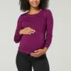 Happy Mama Maternity Nursing- Longsleeve - Plum