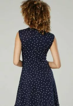 Happy Mama Jurk - Navy With Small White Dots -Happy Mama Verkoop 58e9080b614a4a169c16388f64e7d347