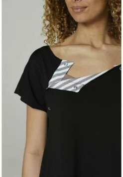 Happy Mama Maternity And Breastfeeding Nightshirt - Jerseyjurk - Black 13 Happy Mama Maternity And Breastfeeding Nightshirt - Jerseyjurk - Black -Happy Mama Verkoop 595e609d95ed409b8241baee792a84e3