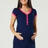 Happy Mama Nursing- Nachtjapon - Navy -Happy Mama Verkoop 59f01ce504624d62b867b3b95d452406
